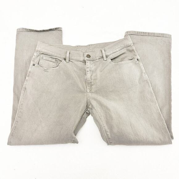 Mott & Bow Straight Leg Gray-Green Denim Wash Jeans Size 35 x30 - Picture 4 of 8